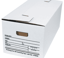 Interlocking Flap File Storage Boxes