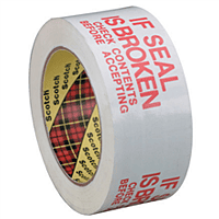 White 3M - 3771 Pre-Printed Carton Sealing Tape